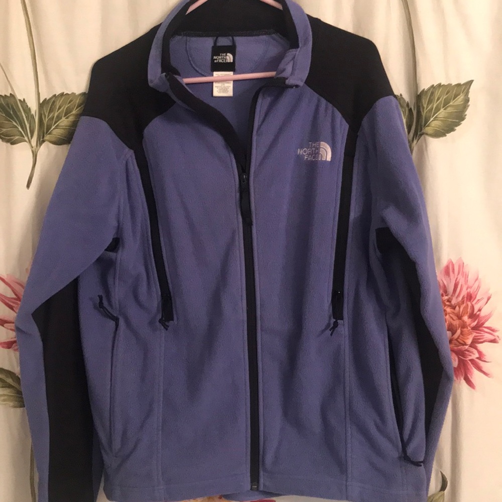 Purple North face zip-up fleece